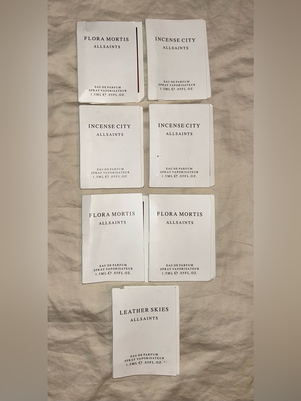 AllSaints Vial Set - Flora Mortis, Incense City, Leather Skies